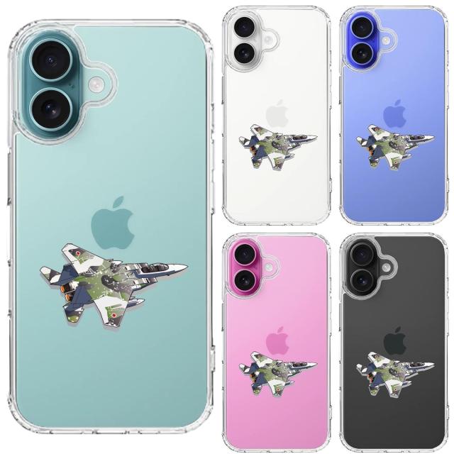 iPhone16 ケース クリア 航空自衛隊 F 15J アグレッサー スマホケース 側面ソフト 背面ハード ハイブリッド  送料無料-1