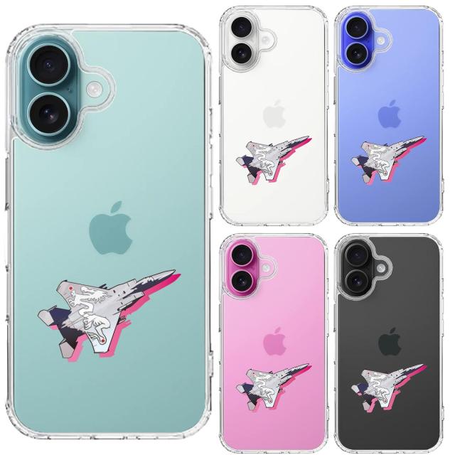 iPhone16 ケース クリア F 15J 303飛行隊 白龍 スマホケース 側面ソフト 背面ハード ハイブリッド  送料無料-1