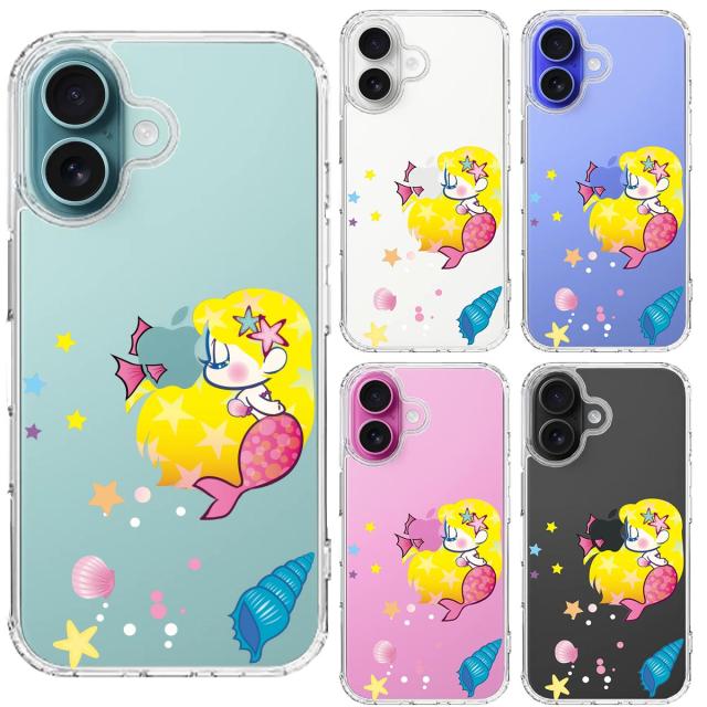 iPhone16 ケース クリア Young mermaid 1 スマホケース 側面ソフト 背面ハード ハイブリッド  送料無料-1