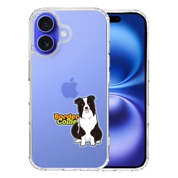 iPhone16 ケース クリア ボーダー コリー 3 スマホケース 側面ソフト 背面ハード ハイブリッド  送料無料-0