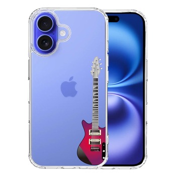 iPhone16 ケース クリア エレキギター スマホケース 側面ソフト 背面ハード ハイブリッド  送料無料-0