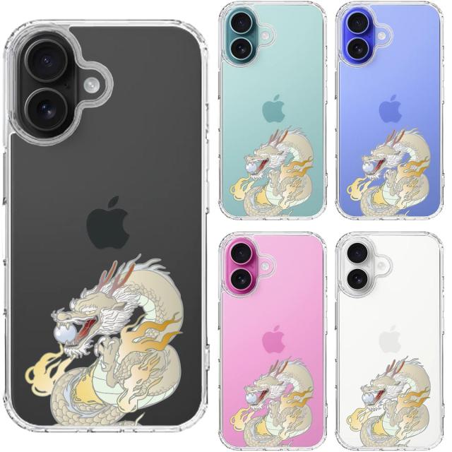 iPhone16 ケース クリア 龍 3 スマホケース 側面ソフト 背面ハード ハイブリッド  送料無料-1