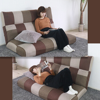 ソファー アクセントになるパッチワークソファ 2人掛け シック 送料無料-2