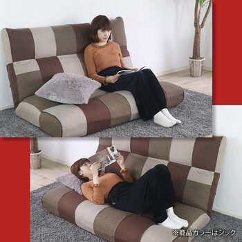 ソファー アクセントになるパッチワークソファ 2人掛け カラー 送料無料-2