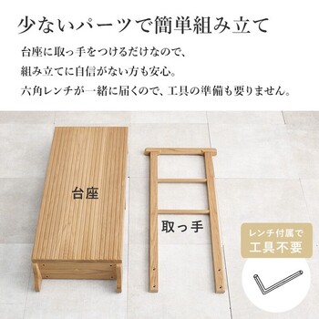 手すり付き玄関踏み台 片側手すり ワイド MFD 6909DBR 送料無料-14