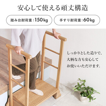 手すり付き玄関踏み台 両側手すり MFD 6908DBR 送料無料-10