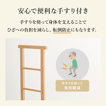 手すり付き玄関踏み台 両側手すり MFD 6908DBR 送料無料-5