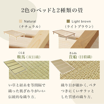 畳セミダブルベッドWB 7717SD NAキフネ 送料無料-2