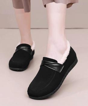 ファーモカシンシューズ レディース裏起毛 送料無料 即日発送-2