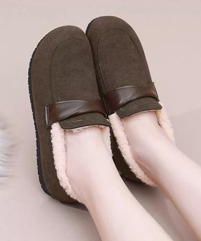 ファーモカシンシューズ レディース裏起毛 送料無料 即日発送-4