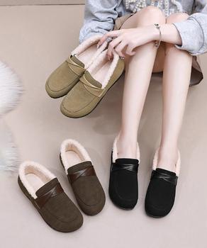 ファーモカシンシューズ レディース裏起毛 送料無料 即日発送-7