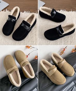 ファーモカシンシューズ レディース裏起毛 送料無料 即日発送-8