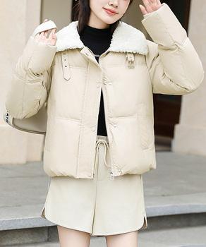 ボア襟エコダウンジャケット 中綿ブルゾン 送料無料 即日発送-3