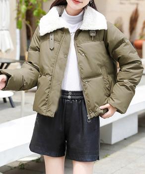 ボア襟エコダウンジャケット 中綿ブルゾン 送料無料 即日発送-6