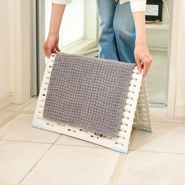 SUSU抗菌ふわふわ雲ごこちバスマットニュートラルグレー40×60？ 2個セット 送料無料 即日発送-6