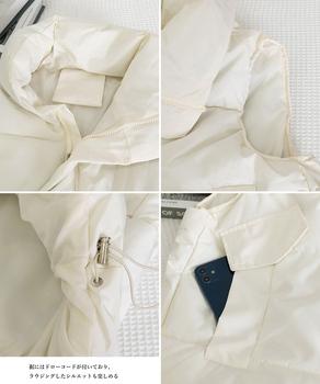 エコダウンベストレディース暖か中綿ベスト 送料無料 即日発送-9