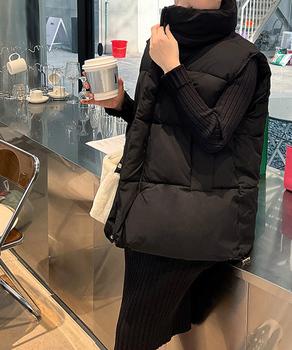 エコダウンベストレディース暖か中綿ベスト 送料無料 即日発送-2