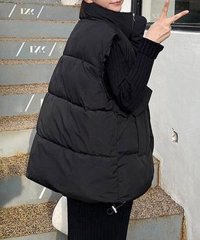 エコダウンベストレディース暖か中綿ベスト 送料無料 即日発送-4