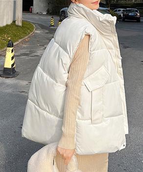 エコダウンベストレディース暖か中綿ベスト 送料無料 即日発送-7