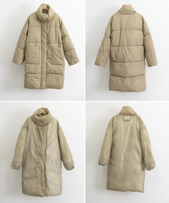 フェイクダウンコート 中綿 ロングコート 送料無料 即日発送-2
