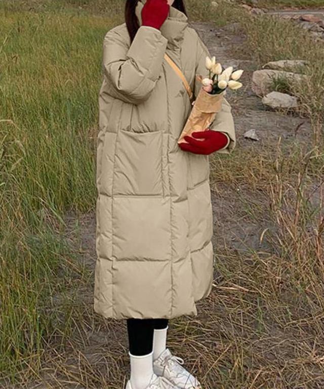 フェイクダウンコート 中綿 ロングコート 送料無料 即日発送-7