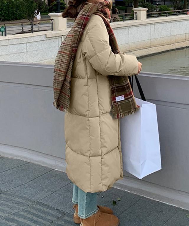 フェイクダウンコート 中綿 ロングコート 送料無料 即日発送-8