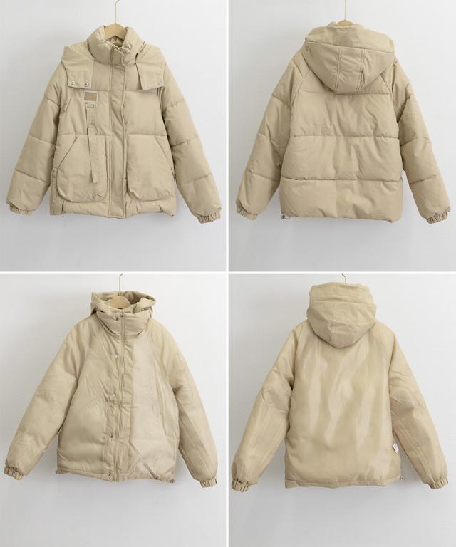 フェイクダウンジャケット中綿アウター防寒 送料無料 即日発送-2