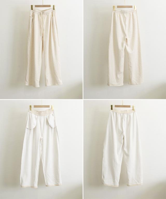 裏起毛ワイドパンツ 裏ボアイージーパンツ 送料無料 即日発送-2