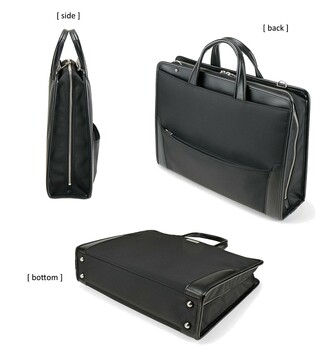 BAGGEX 鋼 フルオープンタイプビジネスブリーフケース 日本製　ブラック 送料無料-6