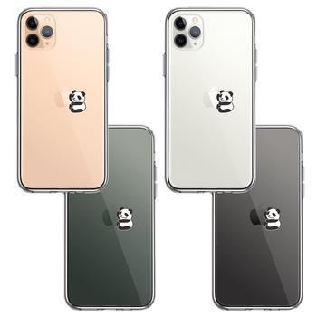 iPhone11pro  ケース クリア りんご に パンダ スマホケース 側面ソフト 背面ハード ハイブリッド  送料無料-1