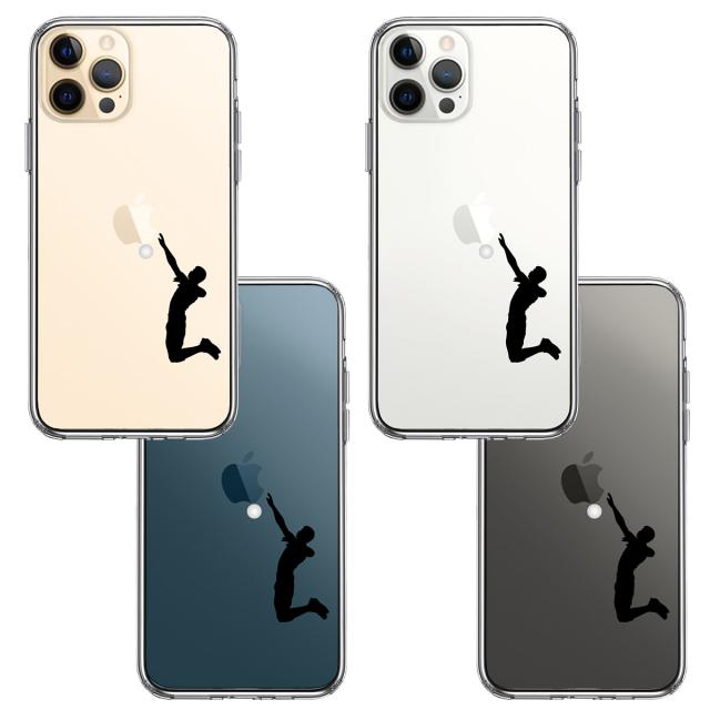 iPhone12Pro ケース クリア バレーボール サーブ スマホケース 側面ソフト 背面ハード ハイブリッド 送料無料-1