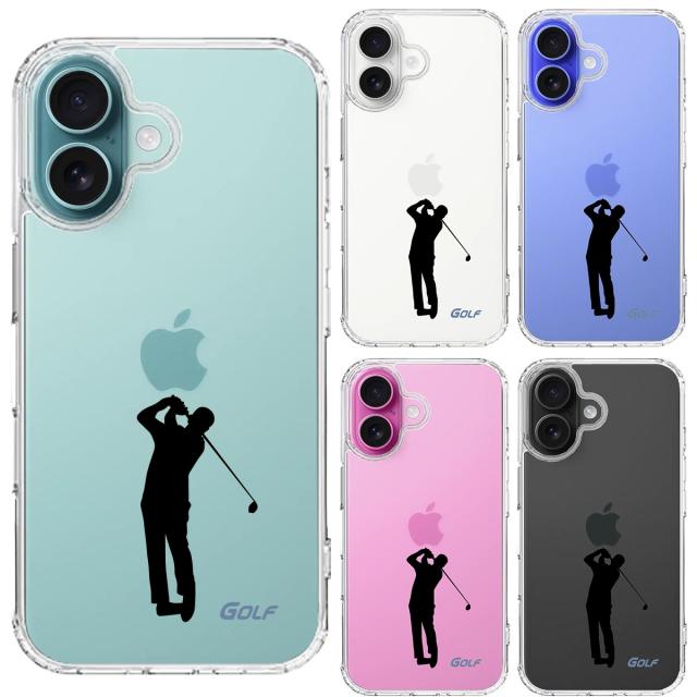 iPhone16 ケース クリア ゴルフ 2 スマホケース 側面ソフト 背面ハード ハイブリッド 送料無料-1