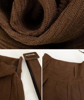 プリーツスカートコーデュロイミニスカート 送料無料 即日発送-9