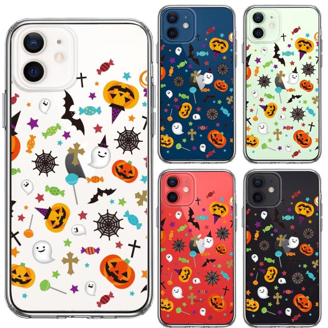 iPhone12mini ケース クリア ハロウィン スマホケース 側面ソフト 背面ハード ハイブリッド  送料無料-1