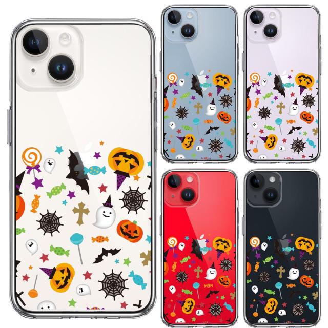 iPhone14Plus ケース クリア ハロウィン スマホケース 側面ソフト 背面ハード ハイブリッド 送料無料-1