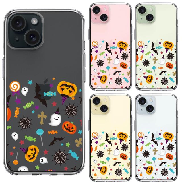 iPhone15 ケース クリア ハロウィン スマホケース 側面ソフト 背面ハード ハイブリッド 送料無料-1