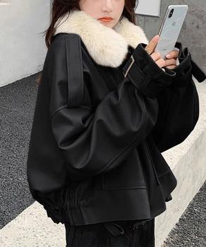 ファーライダースジャケットフェイクレザー 送料無料 即日発送-2