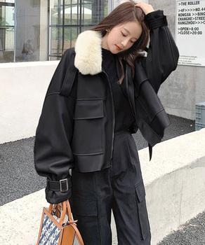 ファーライダースジャケットフェイクレザー 送料無料 即日発送-3