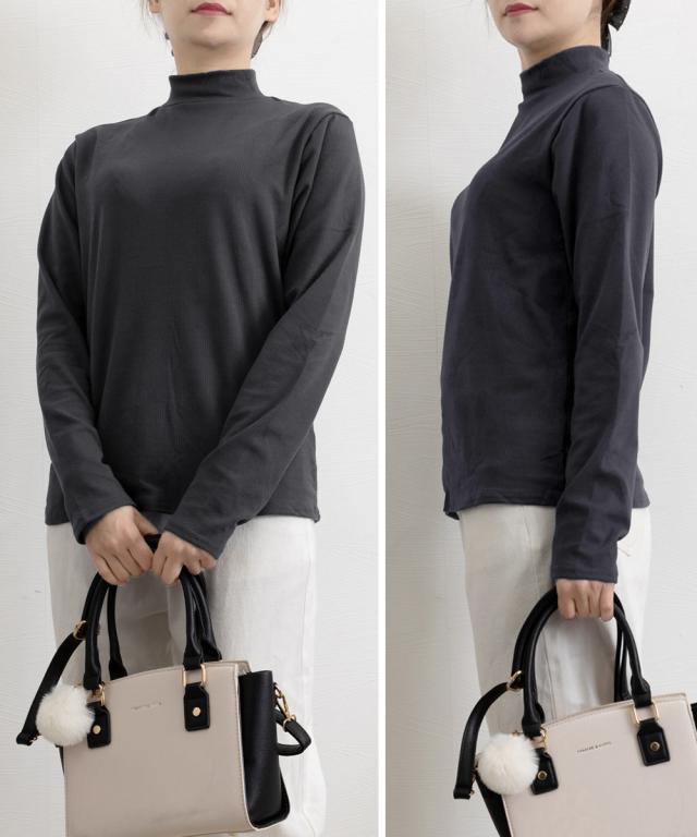 ベーシックトップス プチハイネック 送料無料 即日発送-7