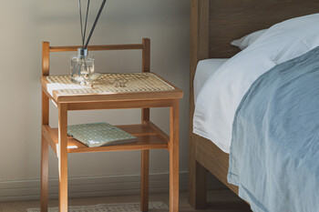 AMUサイドテーブル 天然ラタン かごめ編み 送料無料-9