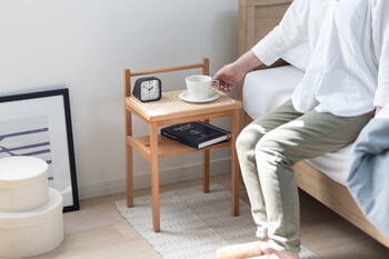 AMUサイドテーブル 天然ラタン かごめ編み 送料無料-3