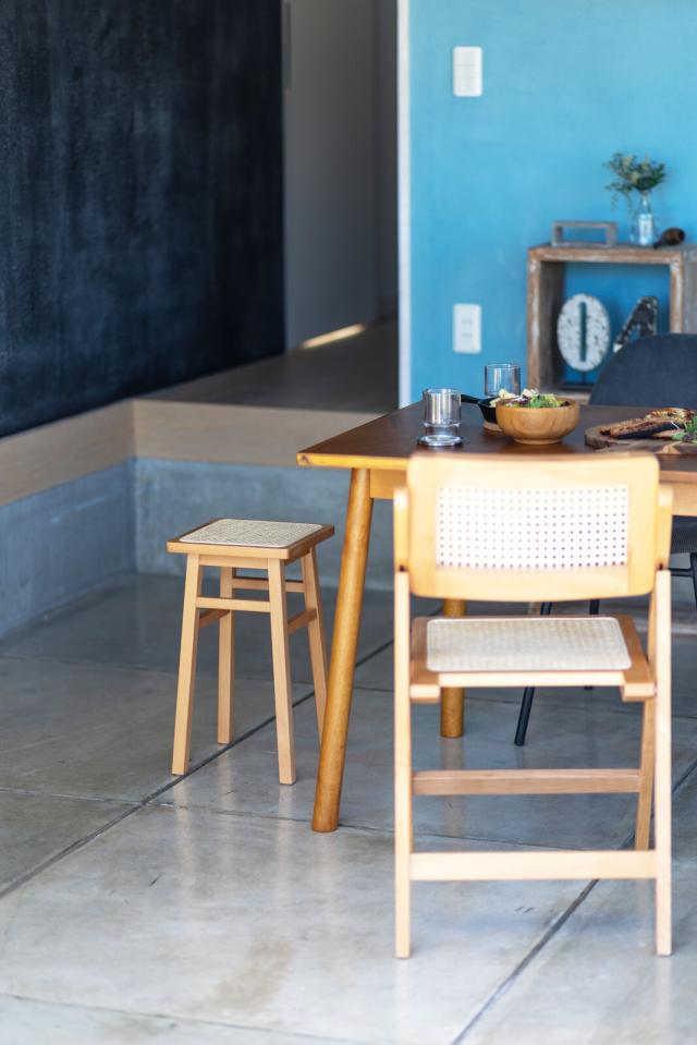 AMUスツール 天然ラタン かごめ編み 送料無料-10