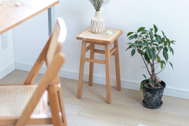 AMUスツール 天然ラタン かごめ編み 送料無料-16