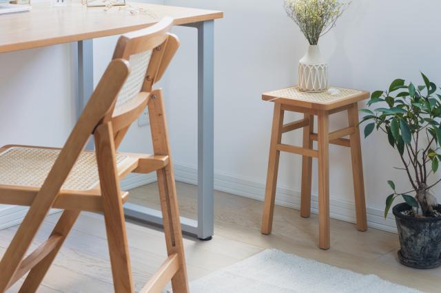 AMUスツール 天然ラタン かごめ編み 送料無料-17