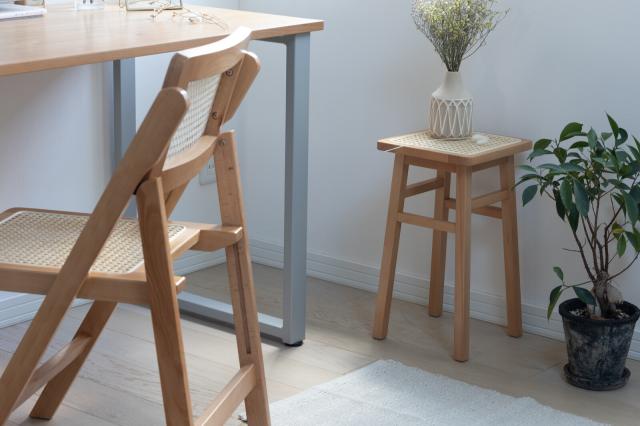 AMUスツール 天然ラタン かごめ編み 送料無料-18