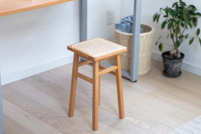 AMUスツール 天然ラタン かごめ編み 送料無料-19