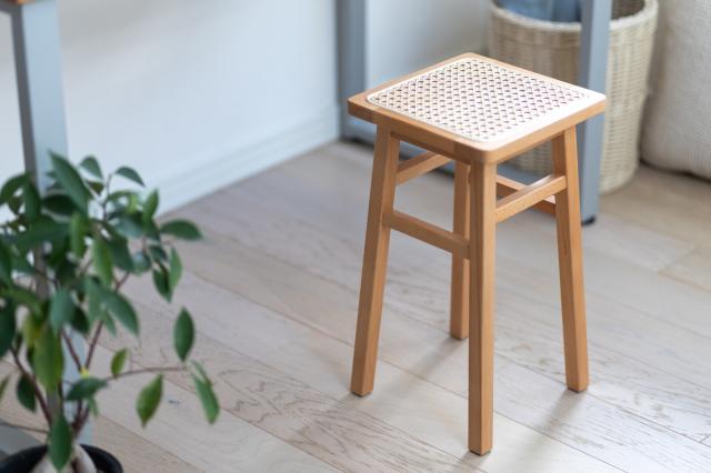 AMUスツール 天然ラタン かごめ編み 送料無料-21