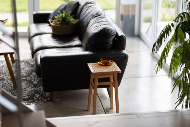 AMUスツール 天然ラタン かごめ編み 送料無料-23