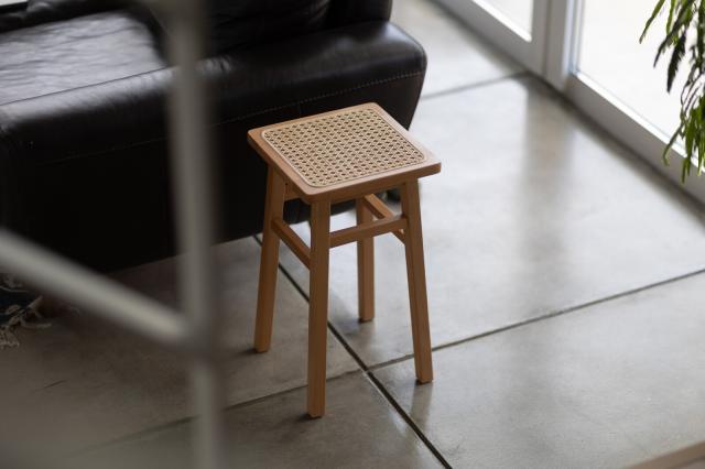 AMUスツール 天然ラタン かごめ編み 送料無料-25