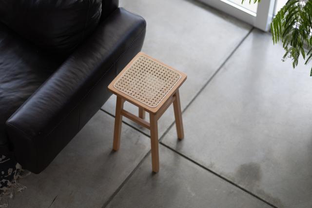 AMUスツール 天然ラタン かごめ編み 送料無料-26